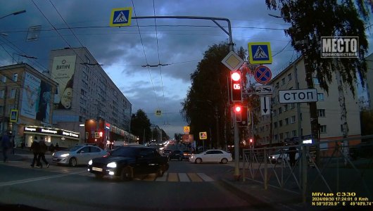 Дерзкий «подрезатель» на «Приоре»